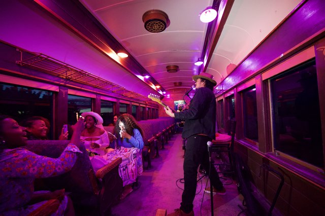 Live Country Music Performance on Vintage Train Car