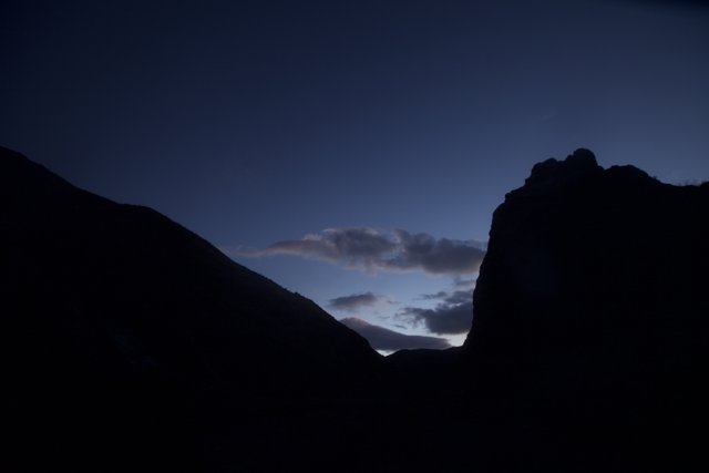 Mountain Sunset Silhouette