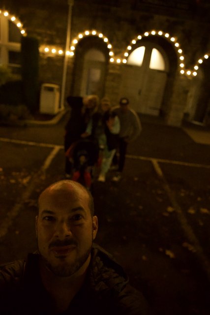 Urban Adventure: Night-time Selfie in Downtown Sonoma