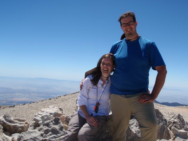 Couple Triumphant at San Gorgonio Mountain Summit