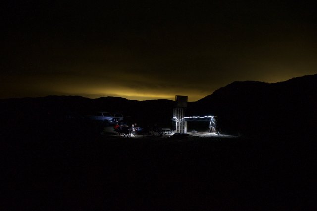 Night Camping in the Desert