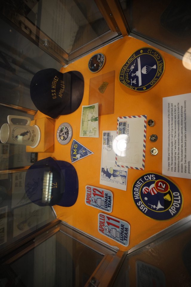 Apollo 12 Moon Mission Memorabilia Display at USS Hornet Museum