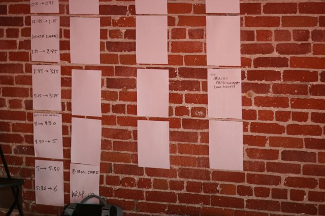 Document on a Red Brick Wall