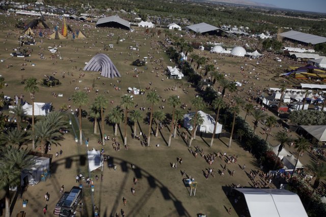 Aerial View of Coachella Festival Grounds