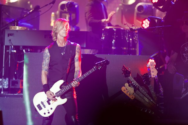 Duff McKagan rockin' the guitar at Coachella