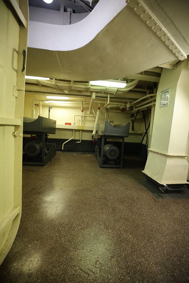 Interior Machinery Space of USS Hornet Aircraft Carrier