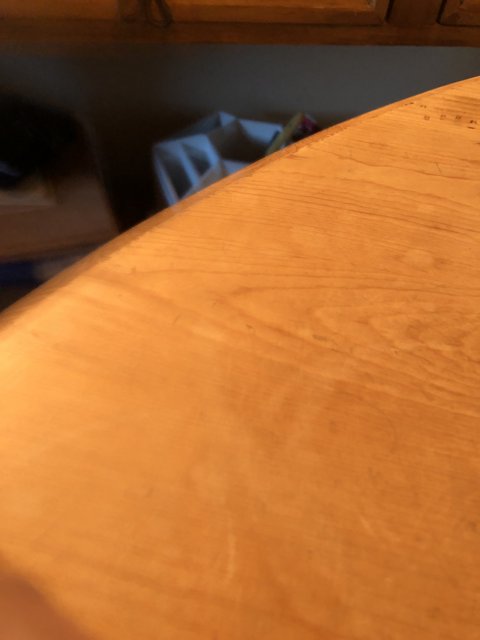 Working on Stained Wood Table