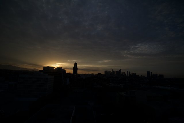 LA Sunset Silhouette