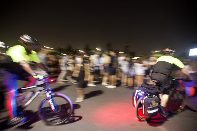 Police Officers Patrolling on Bicycles