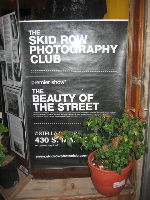 The Skid Row Photography Club Sign