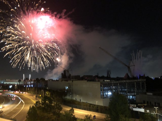 Fireworks illuminate the Metropolis