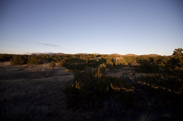Golden Hour Over New Mexico Desert Landscape