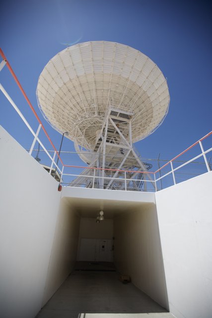 White Satellite Dish in a Building