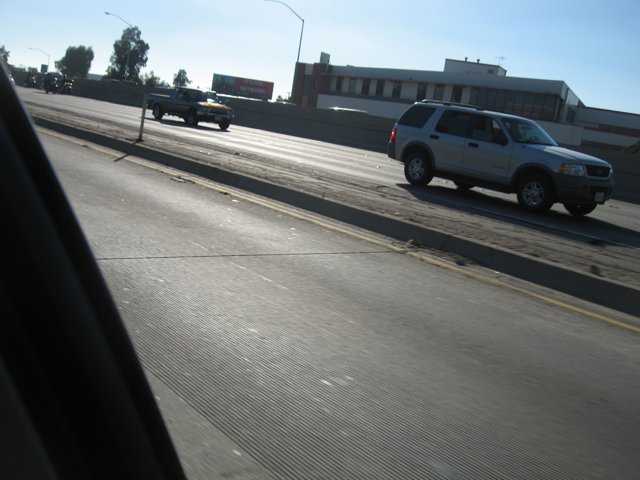 Driving along the Freeway
