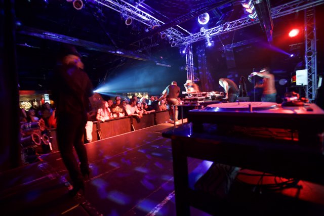 DJ Adam F electrifying the crowd at Nightclub