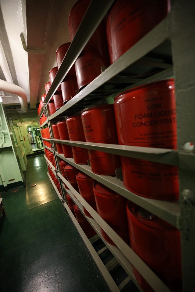 Fire Safety Equipment Storage Aboard USS Hornet