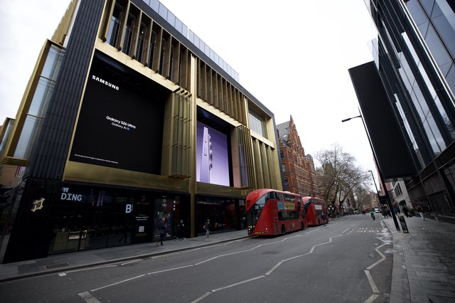 Samsung Digital Billboard Display on London Street