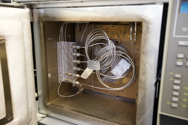 A Cluttered Metal Oven
