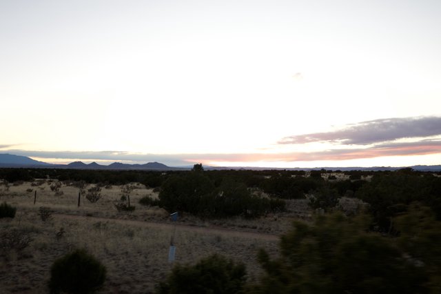 Desert Sunset Over New Mexico Landscape