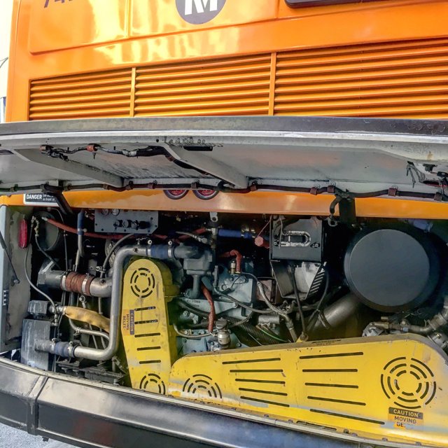 Powerful Engine of the Bus