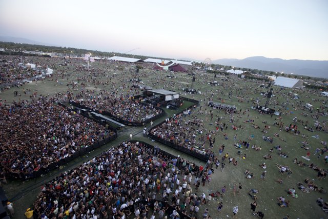 Coachella Music Festival Crowd from Above