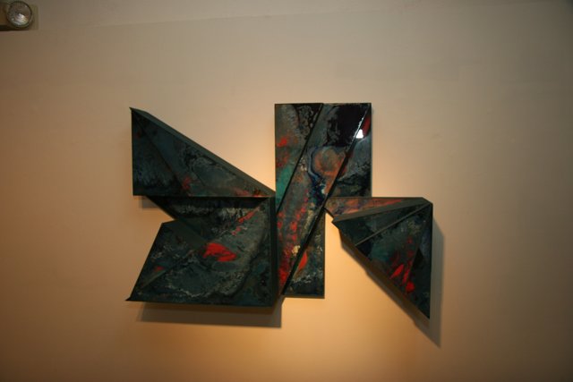 Vibrant Origami Wall Sculpture