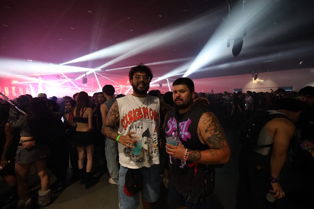 Two Friends Posing at Wobbleland EDM Festival
