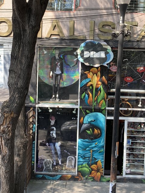 Artistic Storefront with Mural