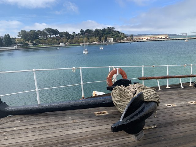 Anchor on Wooden Deck at San Francisco Maritime National Historical Park
