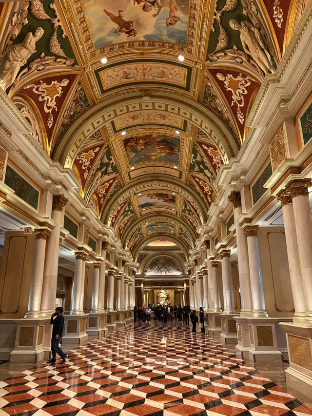 Majestic Barrel-Vaulted Gallery with Renaissance Frescoes