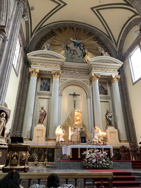 Majestic Altar and Dome of a Church