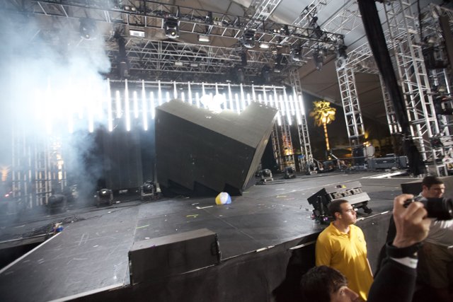 Smoke-Filled Stage at Coachella Music Festival