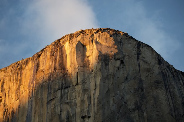 El Capitan Bathed in Golden Sunset Light