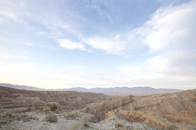 Panoramic view of Anza Borrego Desert and Mountains