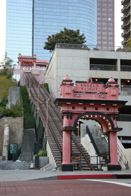 Pink Archway Leading to Building