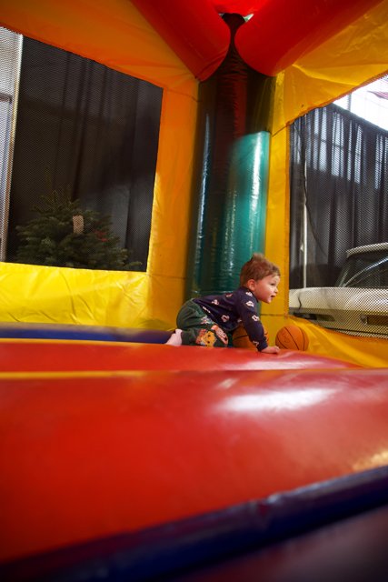Fun and Laughter at Fort Mason: Wesley's Inflatable Adventure