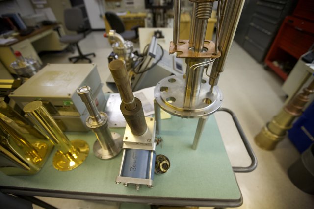 A Collection of Metal Objects in a Laboratory