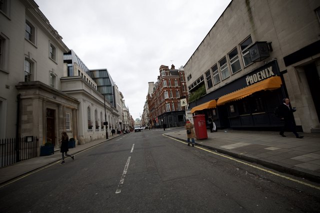 Quiet London Street with Historic Architecture