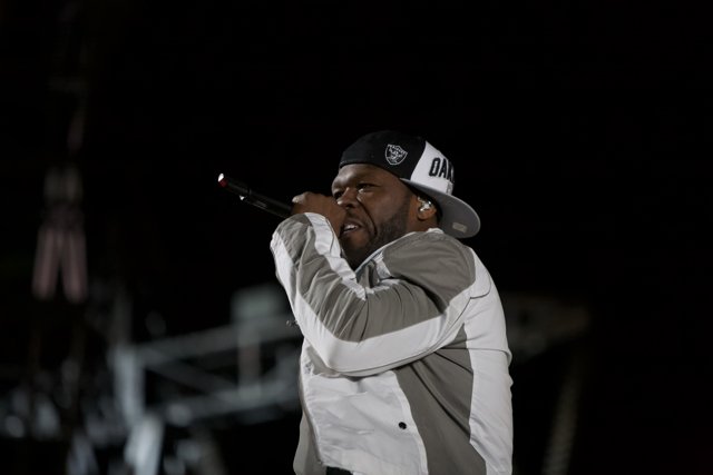 50 Cent Takes the Stage in White