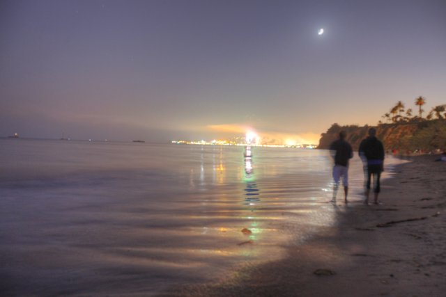 Night Stroll on the Beach