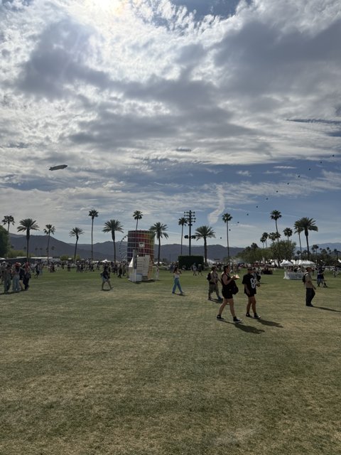 Festival Vibes Under Cloudy Skies