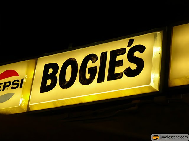 Neon Sign for Bogeys