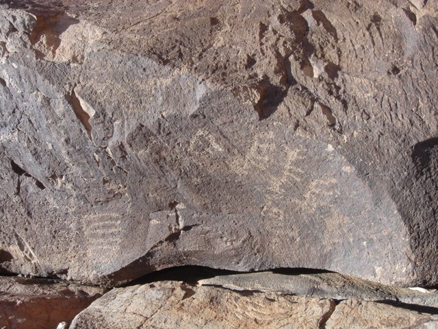 Ancient Inscriptions on a Massive Slate Rock