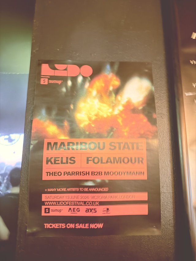 Lido Festival 2026 Event Poster at London Venue
