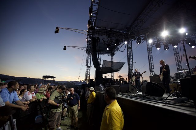 Crowd Cheers on Musician Fito Cabrales at Coachella 2009