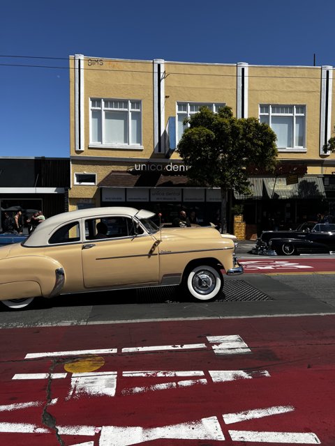 Vintage Coupe on City Street
