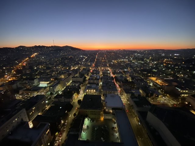 Golden Hour Cityscape from the Golden Gate Bridge