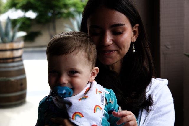 Bonding Moments: Skyela with Baby Rahnsom
