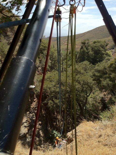 Rope Hanging from Pole in San Bernardino National Forest