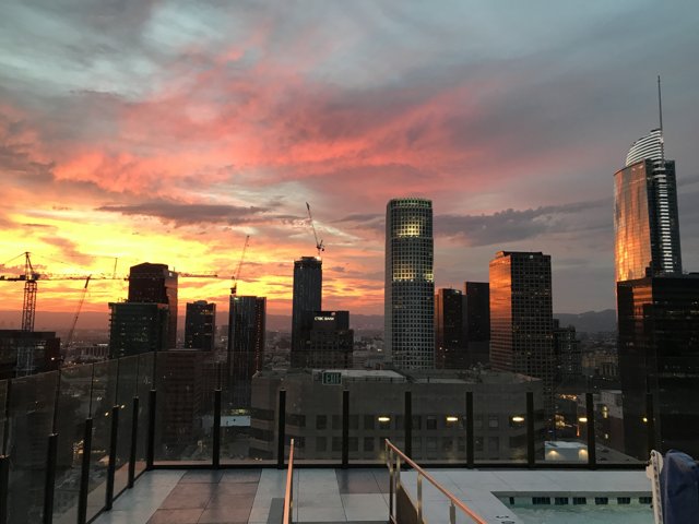 Sunset over the Los Angeles Metropolis